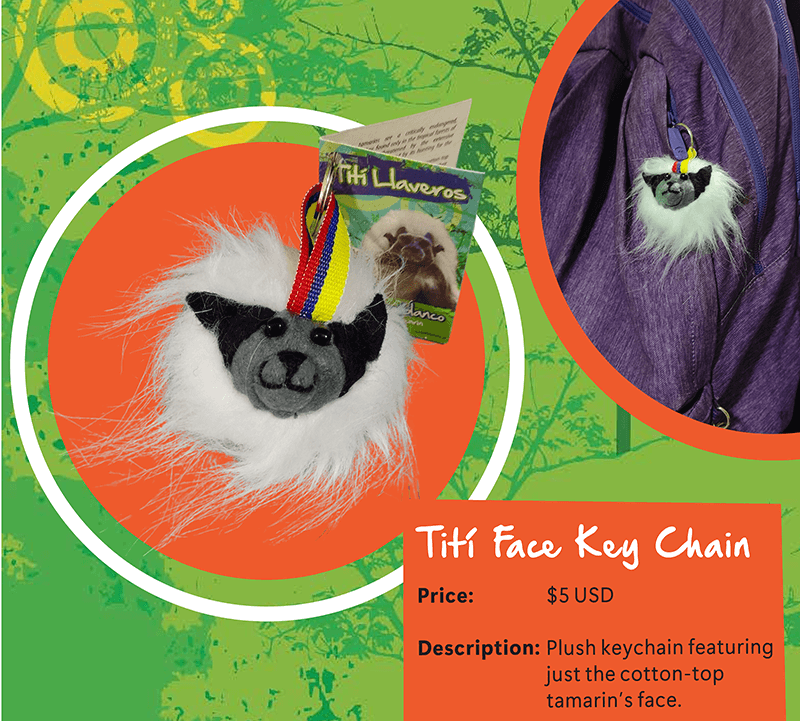 Tití Face Key Chain